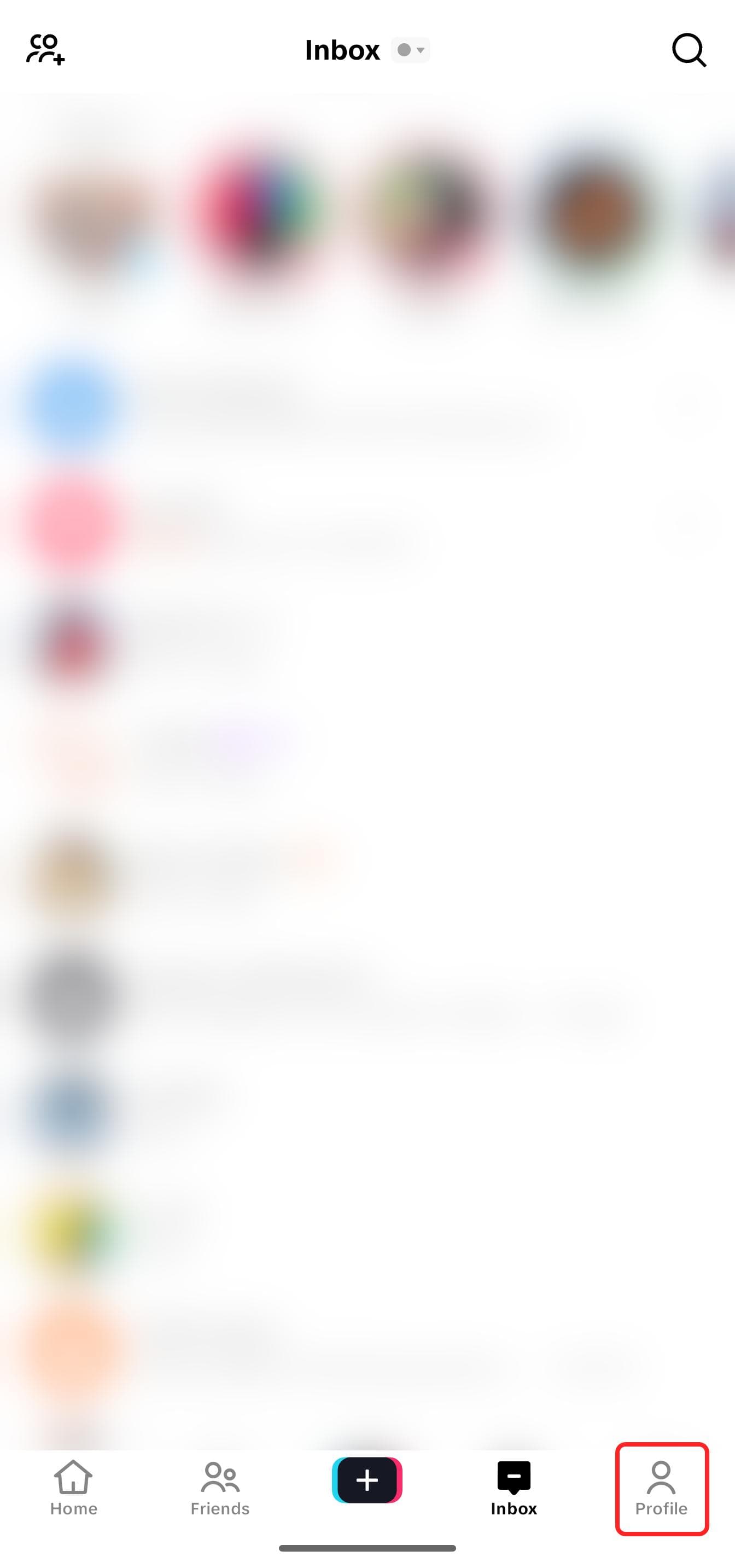 Step 1: Open TikTok and tap Profile in the bottom right corner