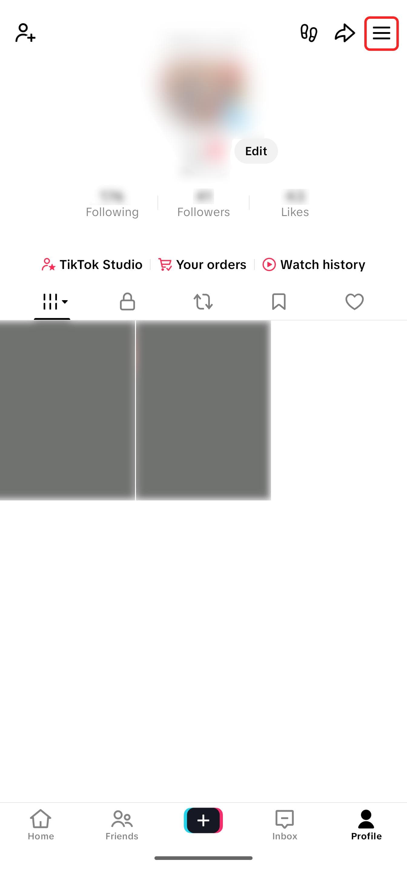 Step 2: Tap the menu icon (three lines) in the top right corner